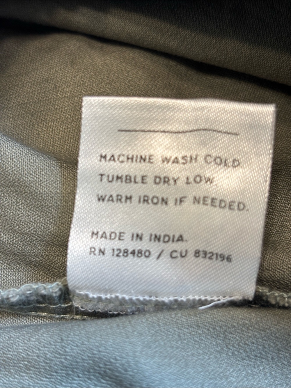 Pact Organic Cotton Woven Twill Drawstring Shorts Charcoal Gray Large Fair Trade - Picture 8 of 8